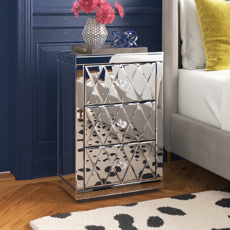 Nightstand glass discount